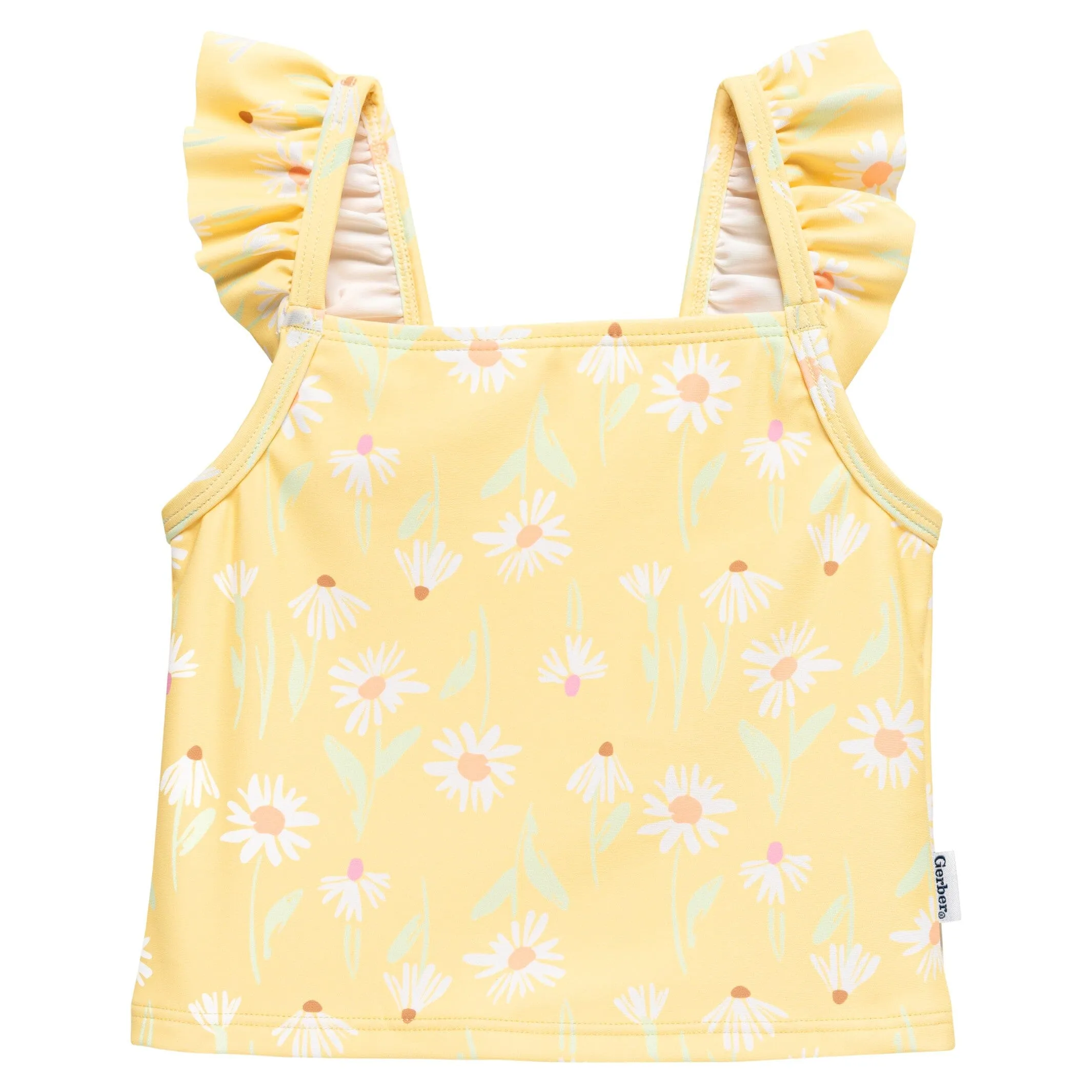 2-Piece Toddler Girls UPF 50  Daisies Swimsuit Set