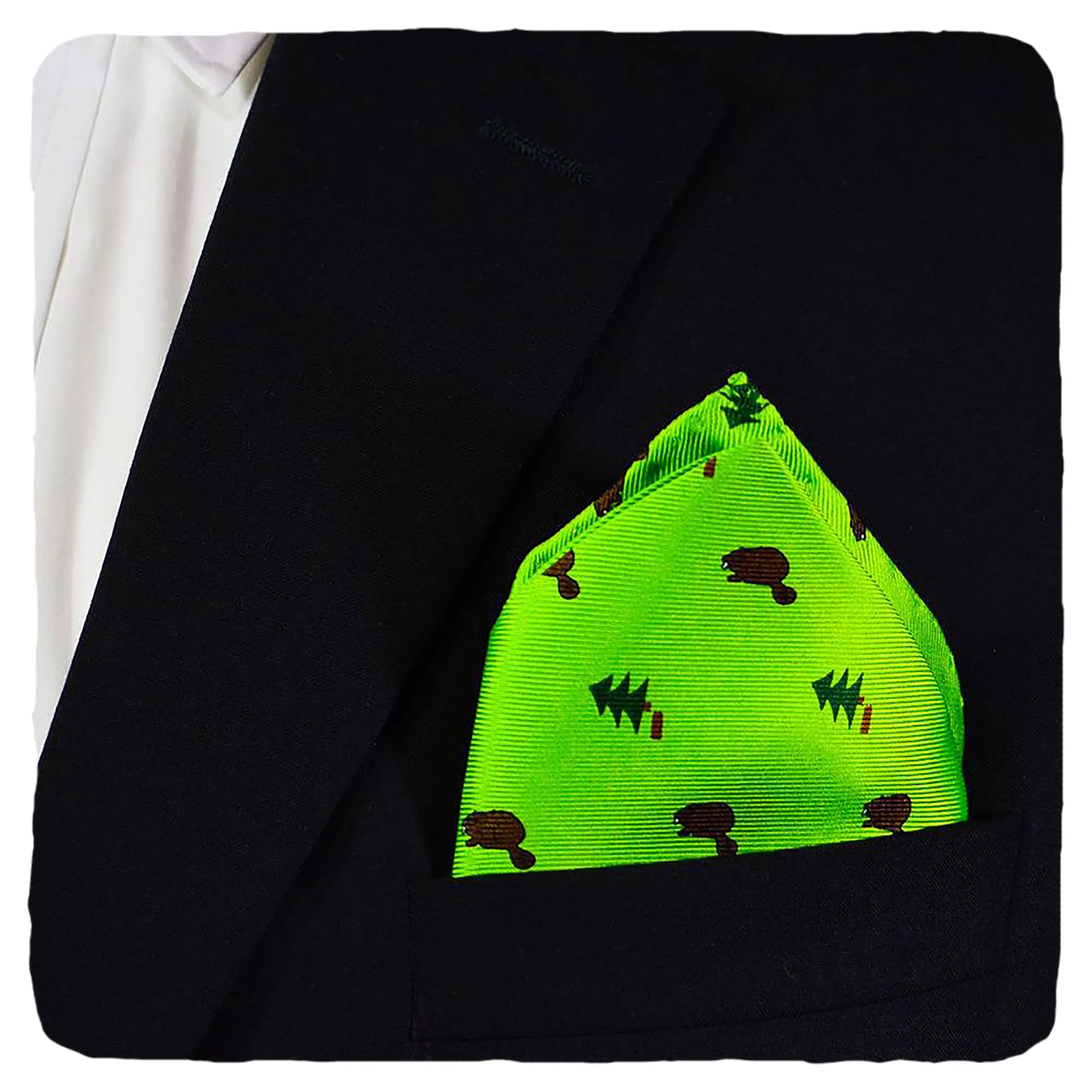 Beaver Pocket Square - Dark Beaver