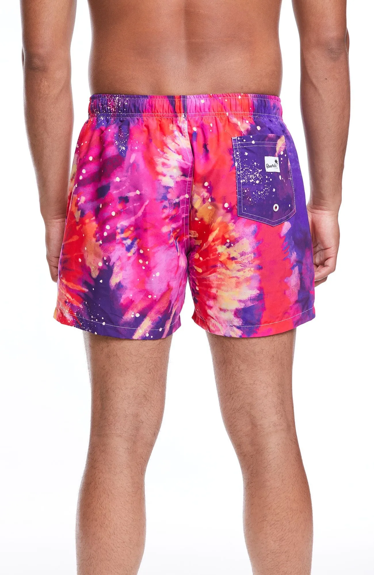 Boardies Bright Tie Dye Mid Length Swim Shorts