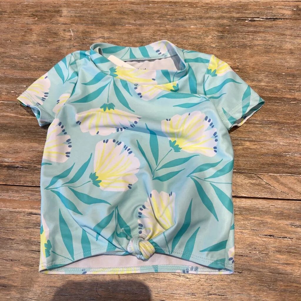 Carter's Blue Flower Printed Swim Top 12m