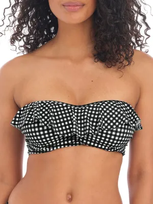 Check In Bandeau Bikini Top - Monochrome
