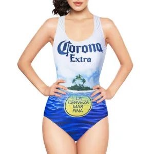 Corona Extra Beach Scene One Piece Women's Swimsuit