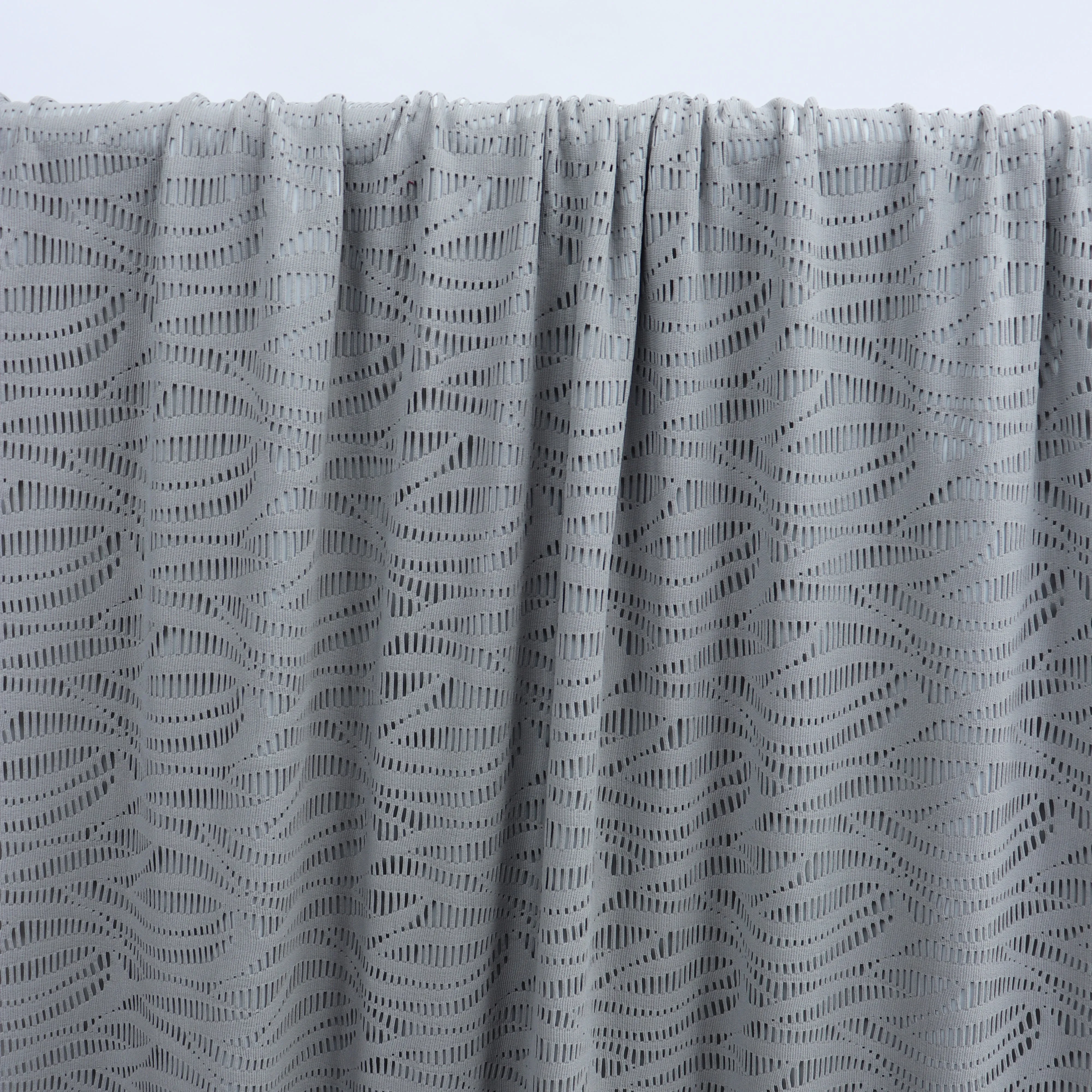 Deadstock Textured Jacquard Light Grey - Activewear & Swimwear Jersey - SALE