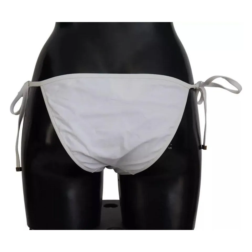 Dolce & Gabbana White DG Logo Beachwear Swimwear Bikini Bottom