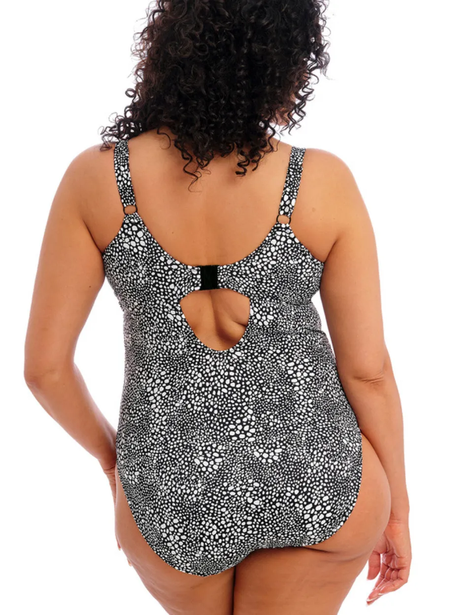 Elomi Pebble Cove Swimsuit Non Wired Full Cup One Piece, Black | Black Elomi Swimsuits