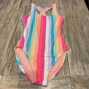 Gap Blue prpl/pnk/ylw/stripe Swimsuit 12-3Y