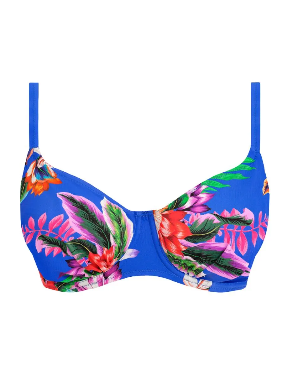 Halkidiki Gathered Full Cup Bikini Top - Ultramarine