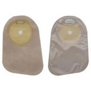 Hollister Premier One-Piece Closed Pouch, Oval Up to 3" x 2-1/2" Cut-to-Fit SoftFlex Skin Barrier, Filter, Beige