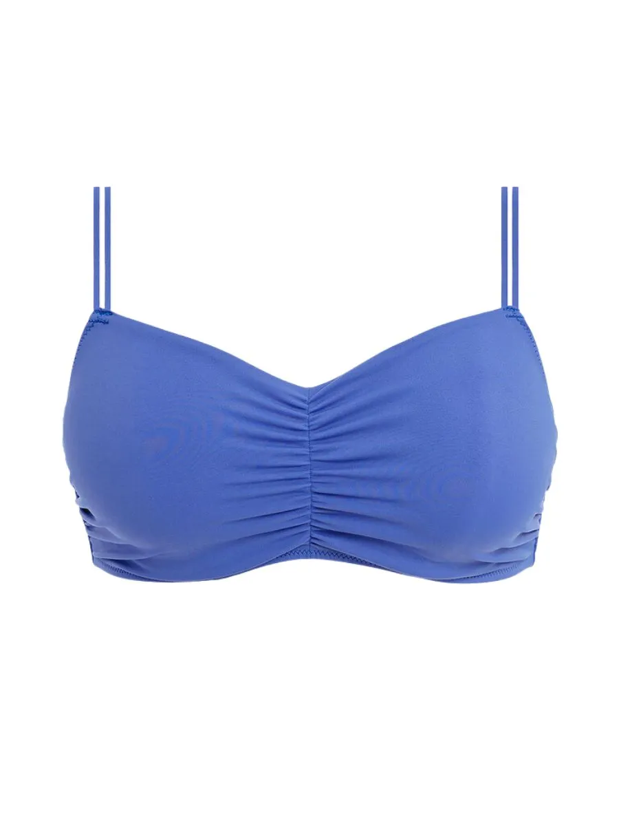 Jewel Cove Bralette Bikini Top - Plain Azure
