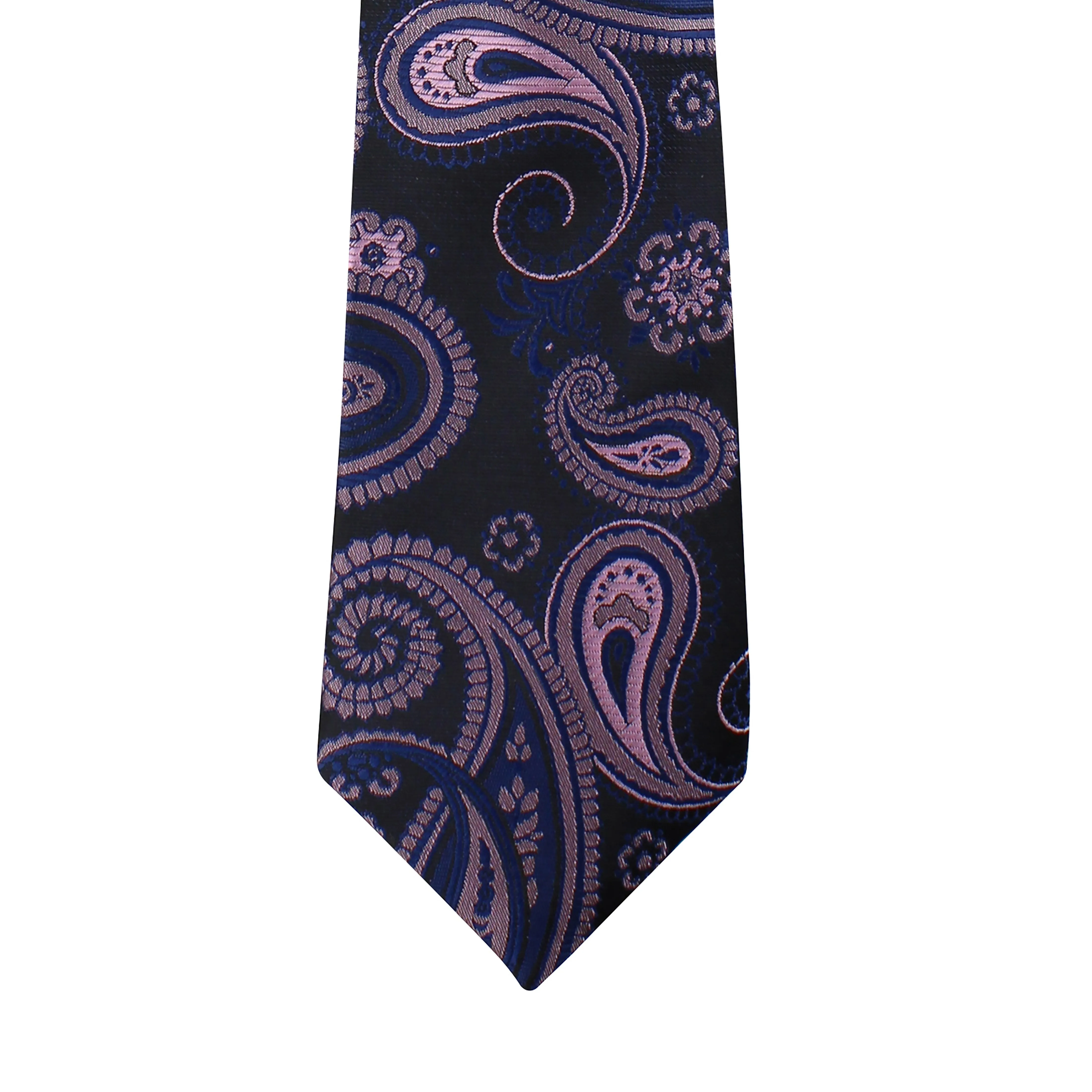 Kovove The Black Treat Paisley Necktie and Pocket Square Gift Box