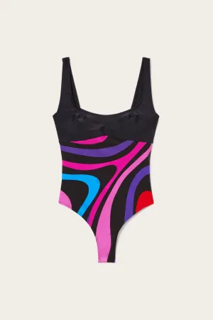 Marmo-Print Swimsuit