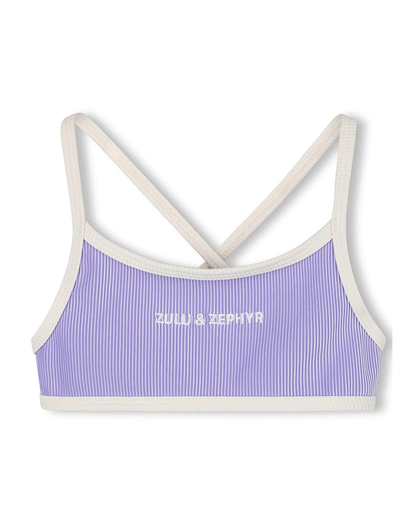 Mini Stripe Rib Logo Bikini Top
