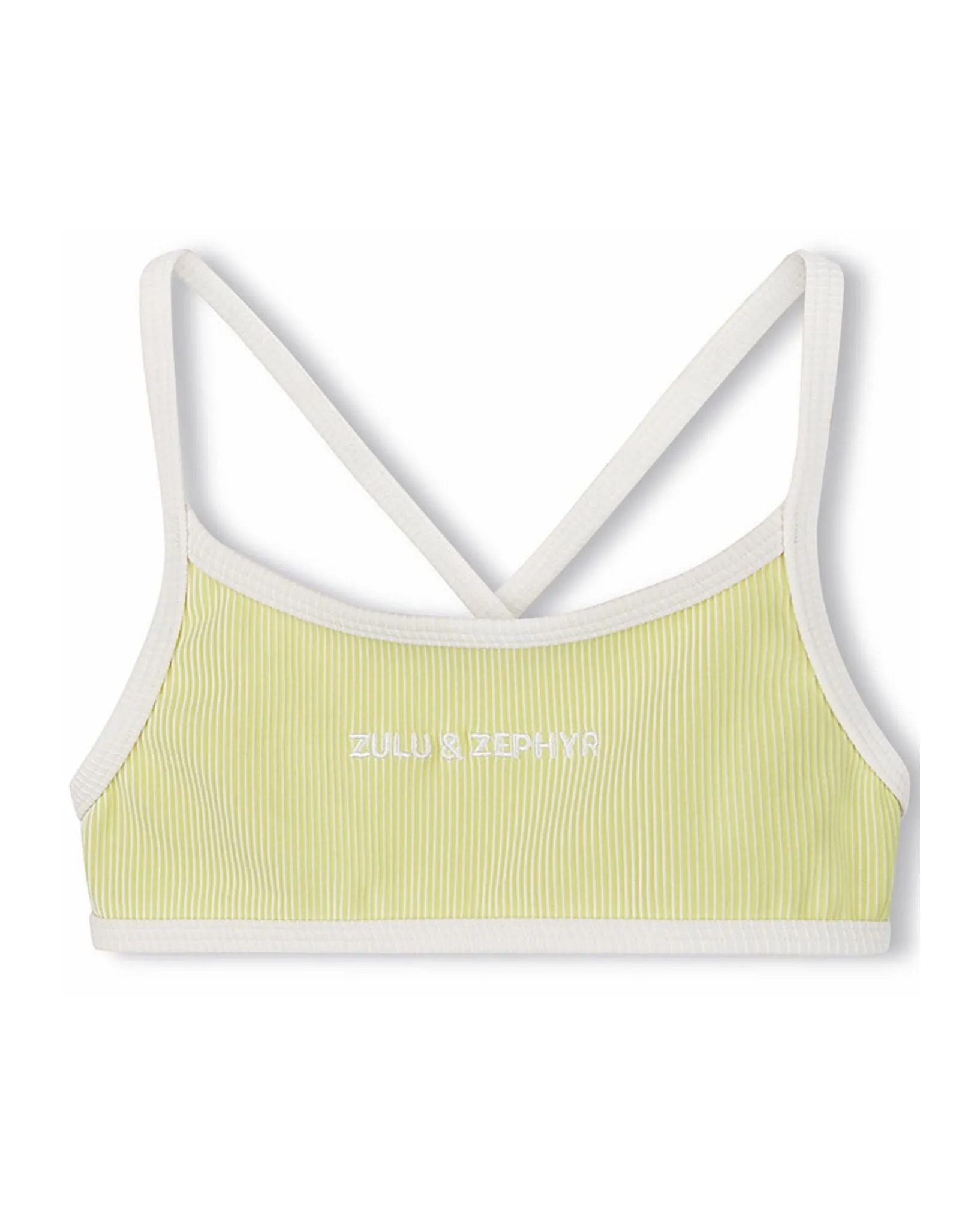 Mini Stripe Rib Logo Bikini Top