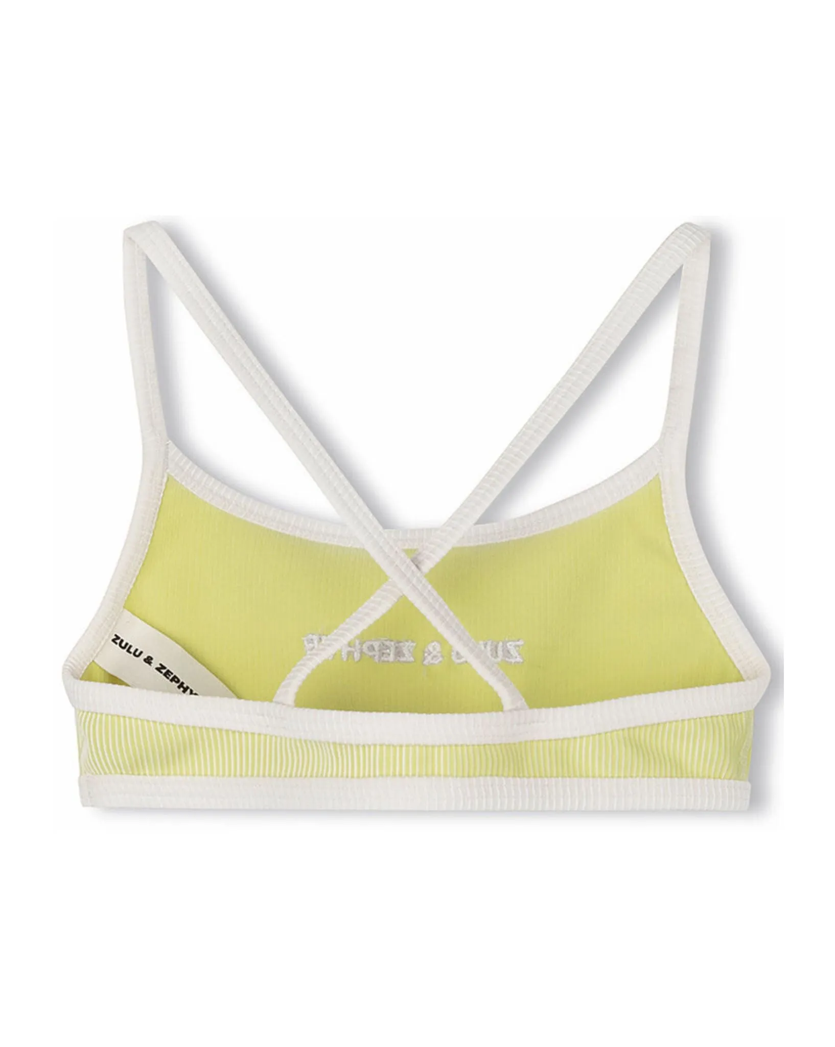 Mini Stripe Rib Logo Bikini Top