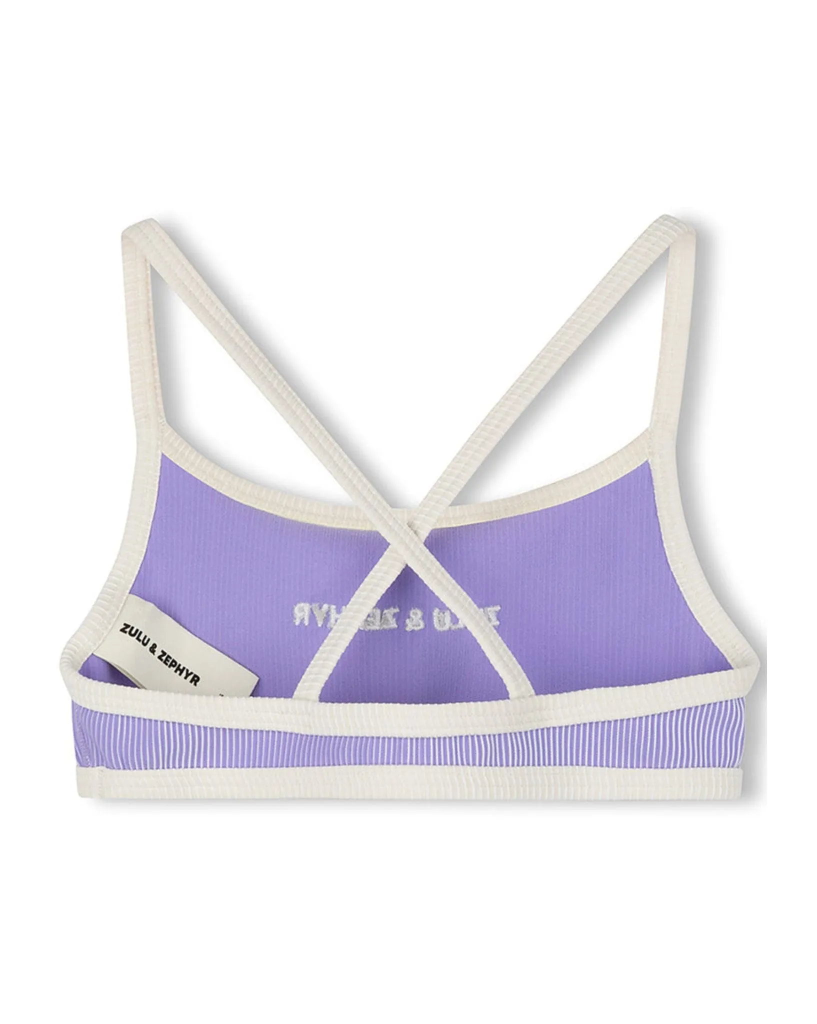 Mini Stripe Rib Logo Bikini Top