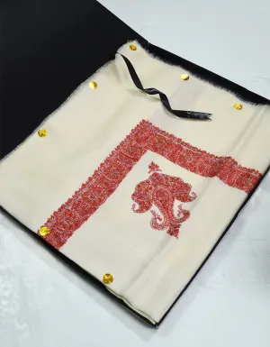 Mussar Rumaal Small Naqsha White RS00013
