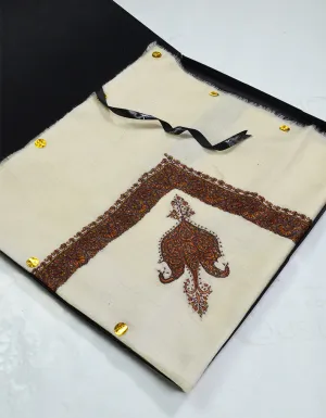 Mussar Rumaal Small Naqsha White RS00017