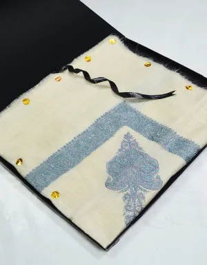 Mussar Rumaal Small Naqsha White RS00100
