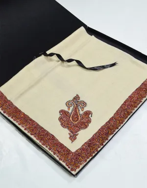 Mussar Rumaal Small Naqsha White RS00107