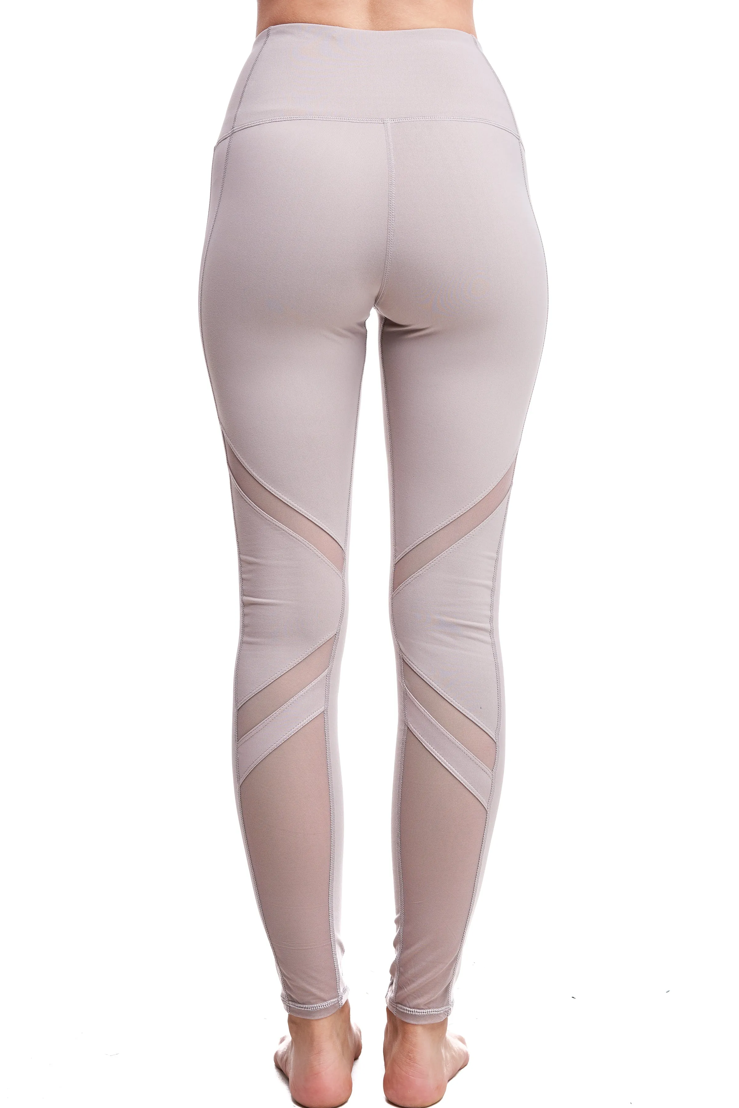OXYGEN DIAGONAL-MESH LEGGINGS | MOCHA