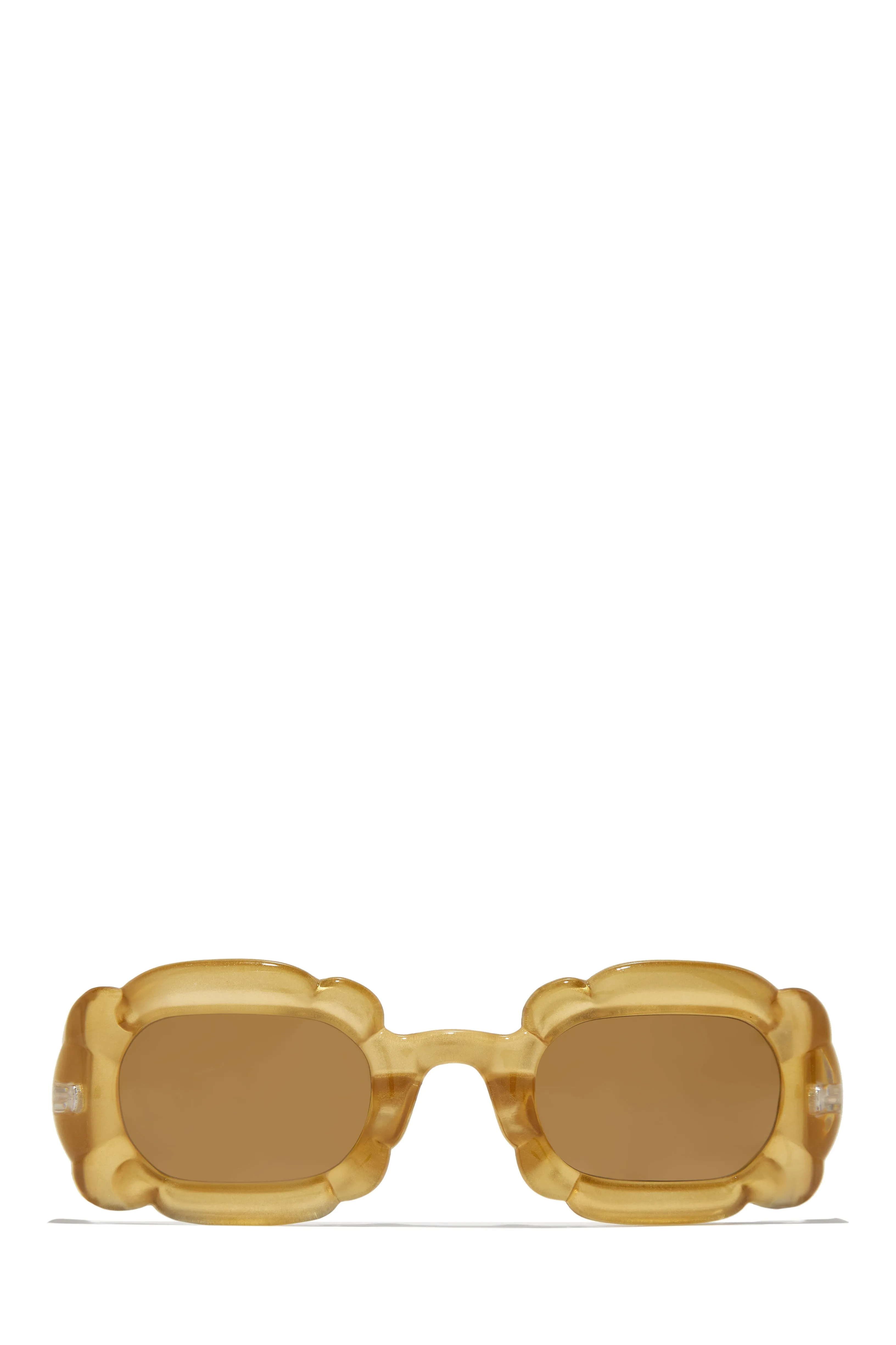 Pure Honey Unique Standout Frame Sunglasses - White