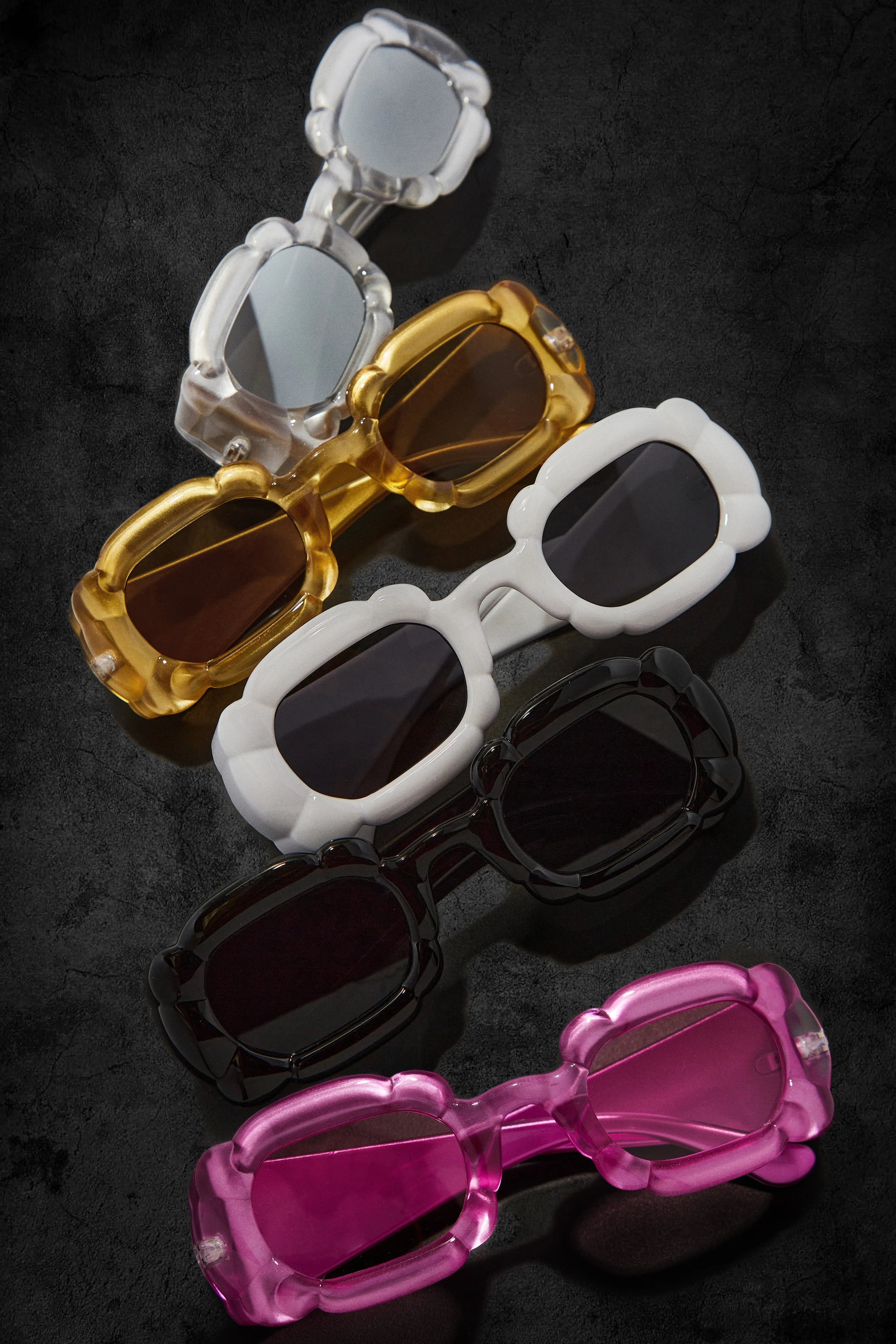 Pure Honey Unique Standout Frame Sunglasses - White
