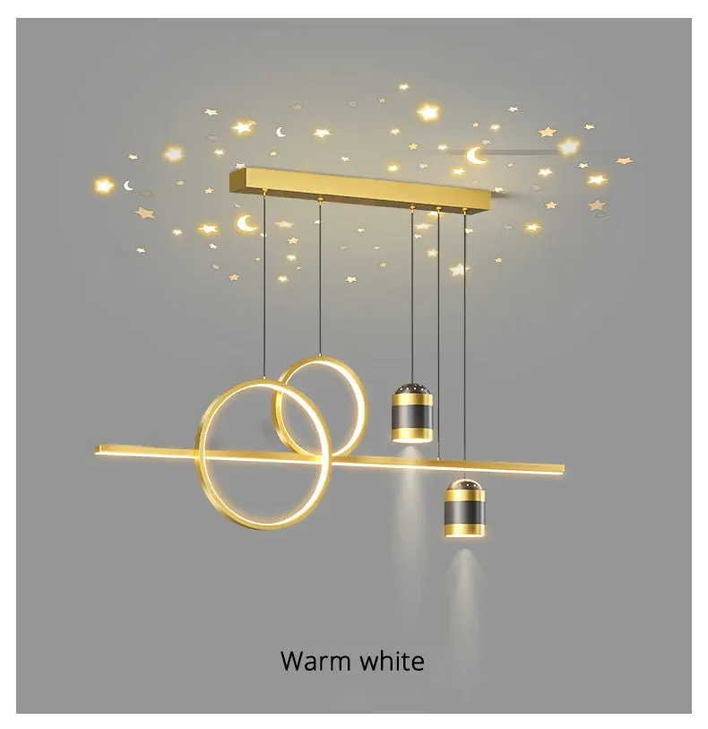 QIYI Starry Light Projection New LED Pendant Lights home Decoration Fixture