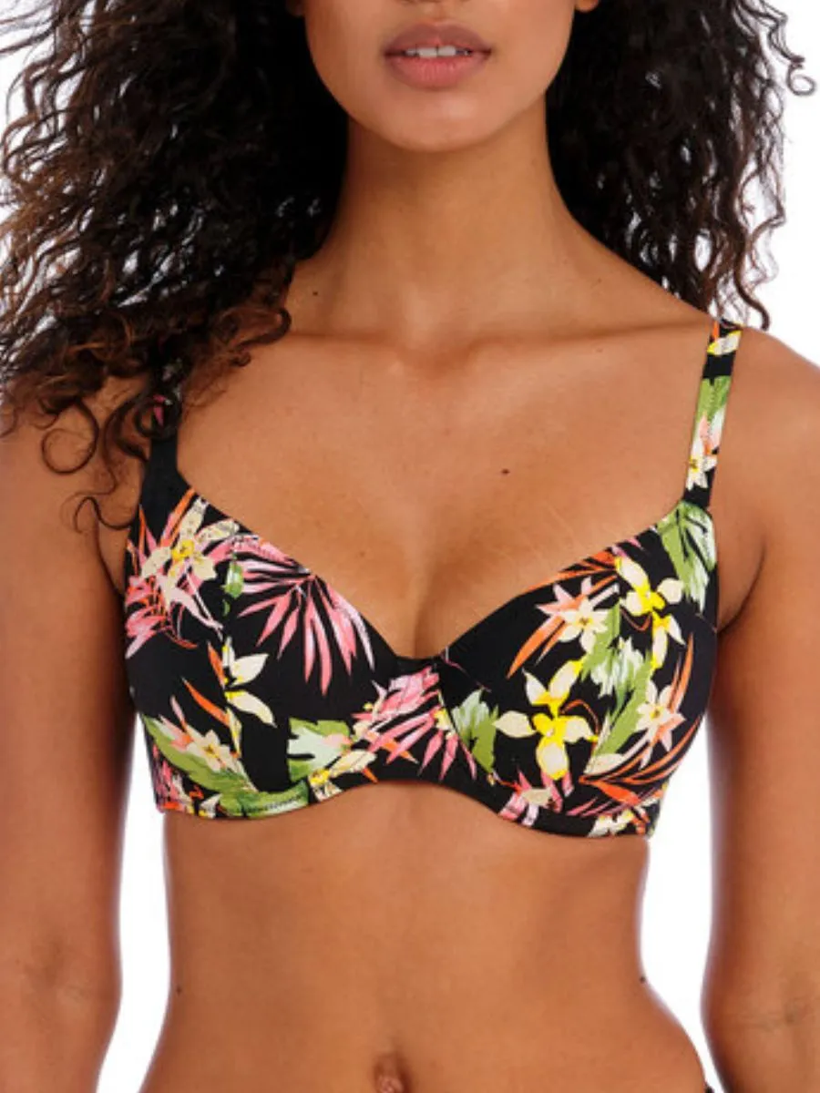 Savanna Sunset Plunge Bikini Top - Multi