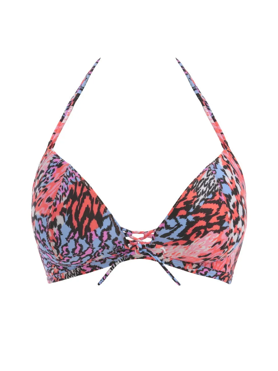 Serengeti Haze Wireless Triangle Bikini Top - Multi