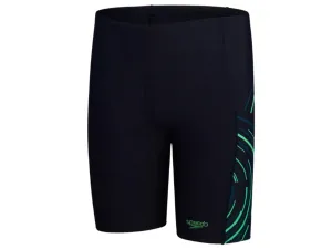 Speedo Placement Print Boys Jammer (Navy/Green)
