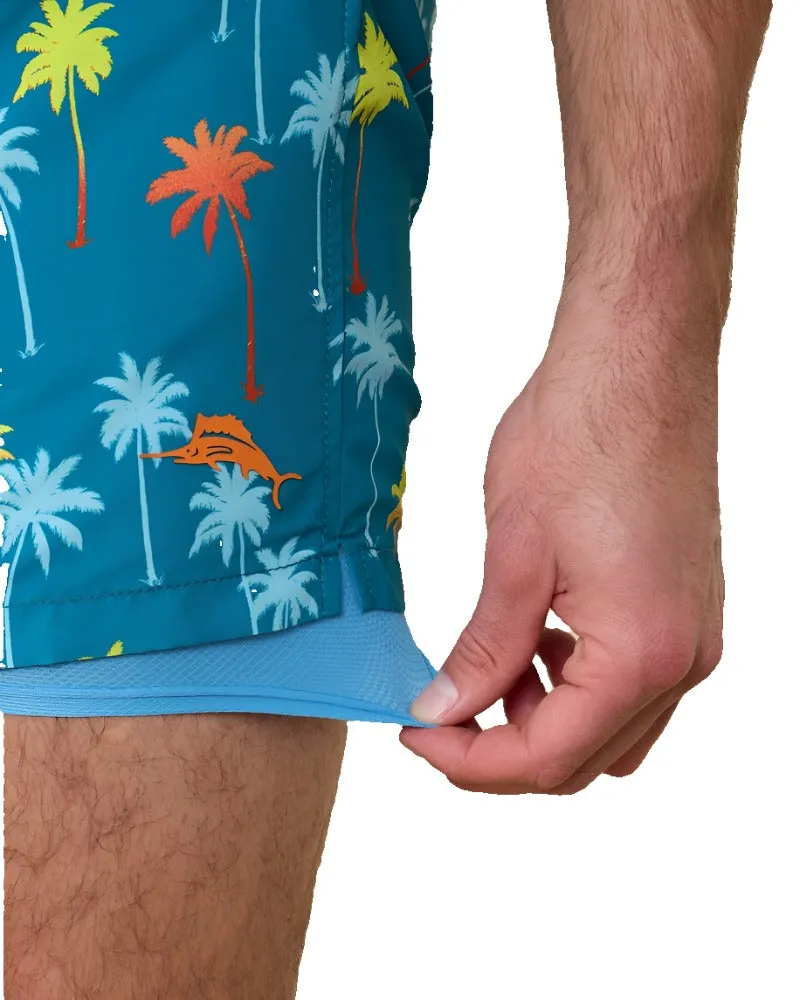 Tommy Bahama Mens Naples Pom Palms 6" Swim Volley Shorts