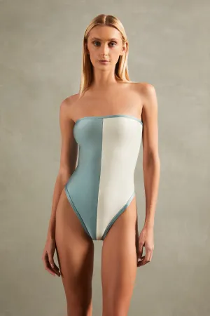 Vintage Orchid Bicolor Strapless Swimsuit