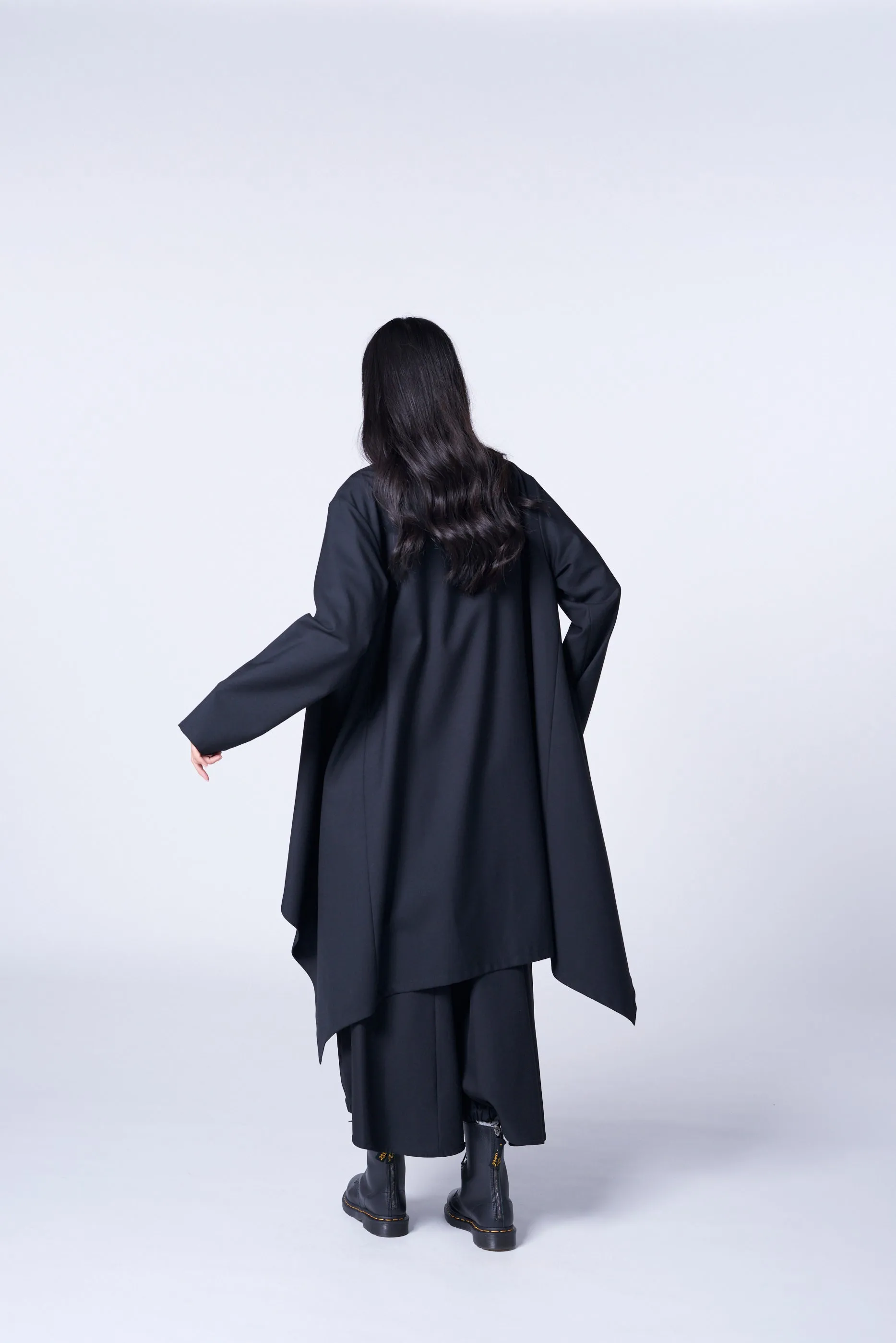 WOOL/POLYESTER GABARDINE CROW PANTS