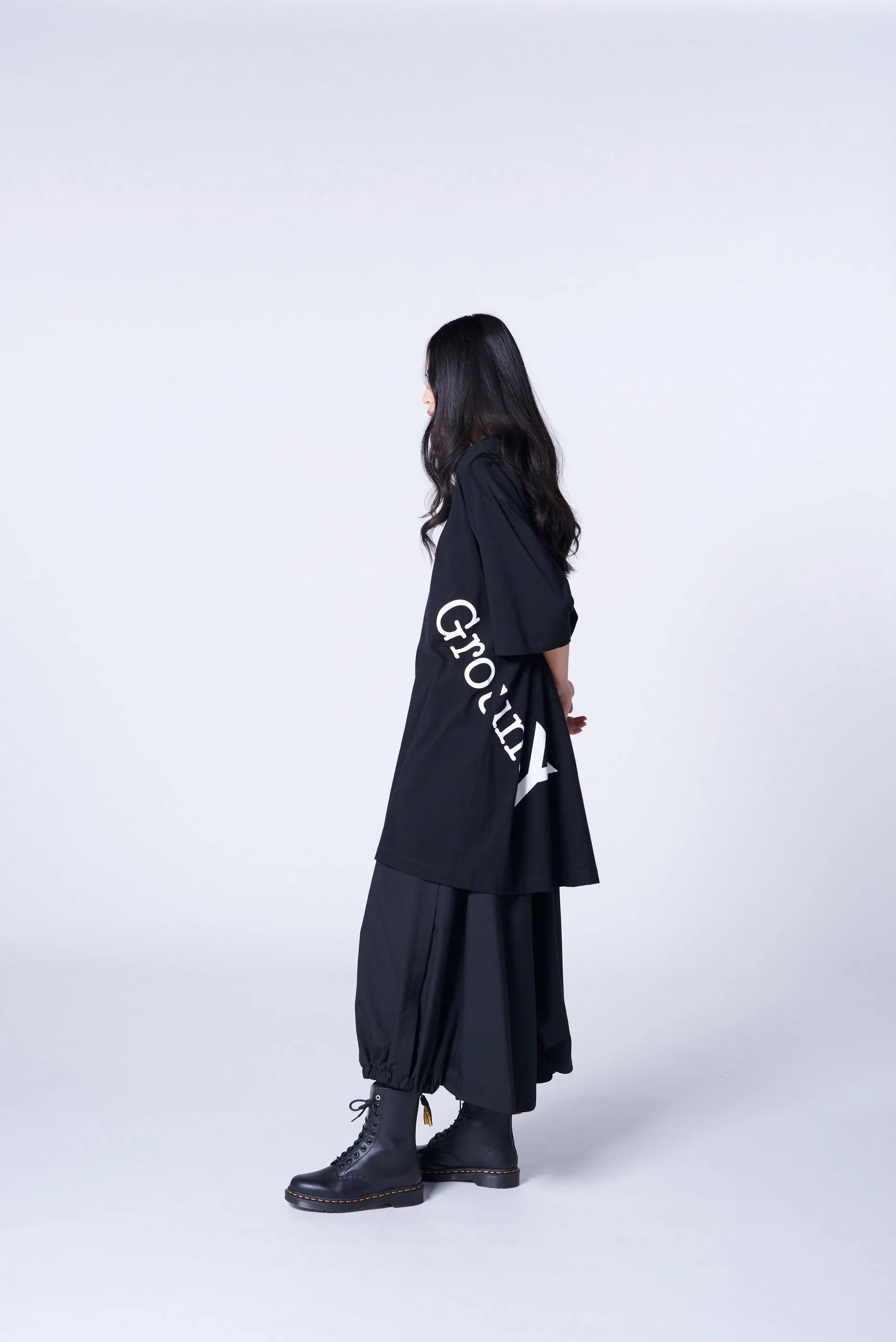 WOOL/POLYESTER GABARDINE CROW PANTS